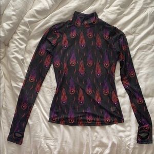 Graphic sheer DK long sleeve
